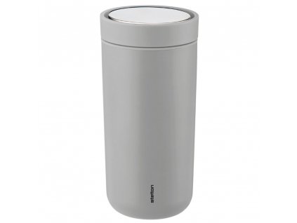 Reisbeker TO GO CLICK 400 ml, zacht lichtgrijs, Stelton