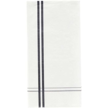 Papieren servetten STRIPE, set van 12 stuks, wit/grijs, Nicolas Vahé