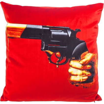 Kussentje TOILETPAPER REVOLVER 50 x 50 cm, rood, Seletti