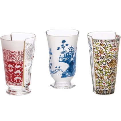 Waterglas (set) HYBRID CLARICE 3-delig, 15 cm, Seletti