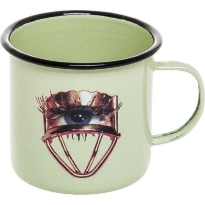 Mok TOILETPAPER EYE 10 cm, groen, emaille, Seletti