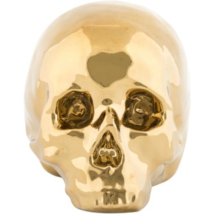 Decoratie schedel MEMORABILIA MY SKULL 25 cm, goud, porselein, Seletti