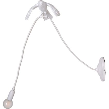 Wandlamp SPARROW TAKING OFF 100 cm, wit, Seletti