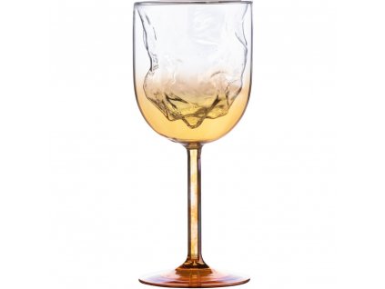 Wijnglas COSMIC DINER METEORITE 20 cm, geel, Seletti