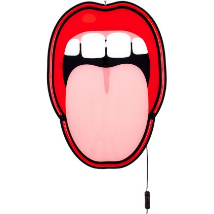 LED wanddecoratie JOB-BLOW TONGUE 58 cm, Seletti