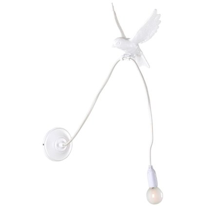 Wandlamp SPARROW LANDING 100 cm, wit, Seletti
