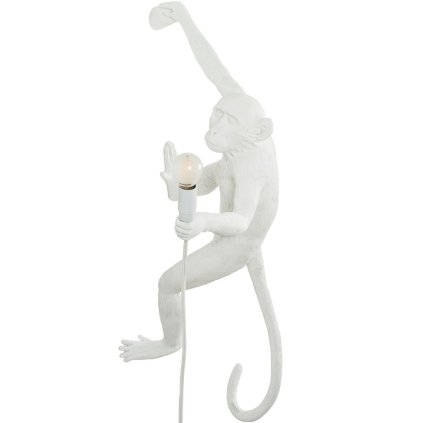 Wandlamp MONKEY HANGING RIGHT HAND 65 cm, wit, Seletti