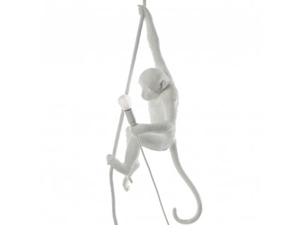 Hanglamp MONKEY WITH ROPE 76,5 cm, wit, Seletti