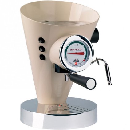 Espressomachine DIVA 0,8 l, crème, roestvrij staal, Bugatti