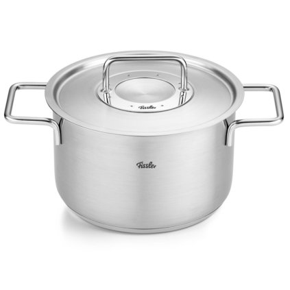 Hoge braadpan PURE 20 cm, zilver, roestvrij staal, Fissler