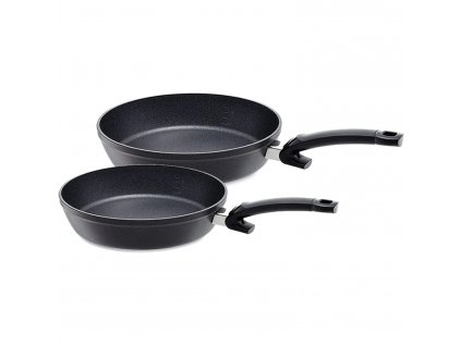 Koekenpannenset ADAMANT COMFORT, 2-delig, zwart, aluminium, Fissler