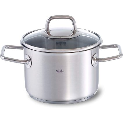 Hoge braadpan VISEO 16 cm, zilver, roestvrij staal, Fissler