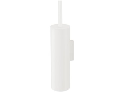 Toiletborstel met houder TUBO 40 cm, wandbevestiging, wit, roestvrij staal, Zack