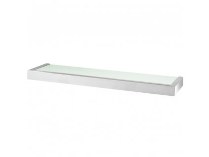 Badkamerplank LINEA 46 cm, mat, roestvrij staal/glas, Zack