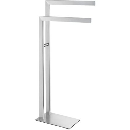 Vrijstaand handdoekenrek LINEA 80 cm, dubbel, mat, roestvrij staal, Zack