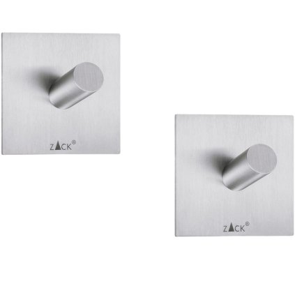 Handdoekhaakje 4 cm, set van 2, mat, roestvrij staal, Zack