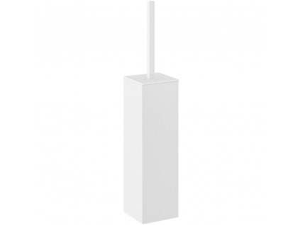 Toiletborstel met houder CARVO 42 cm, staand, wit, roestvrij staal, Zack