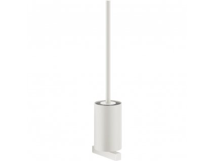 Toiletborstel met houder CARVO 50 cm, wandbevestiging, wit, roestvrij staal, Zack