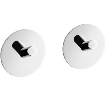 Handdoekhaakje 4,5 cm, set van 2, gepolijst, roestvrij staal, Zack