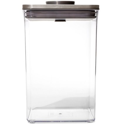 Voorraadbus POP STEEL 4,2 l, groot vierkant, kunststof, OXO