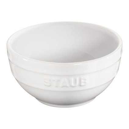 Eetkom 400 ml, wit, keramiek, Staub
