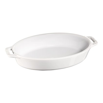 Ovenschaal 23 cm, wit, keramiek, Staub