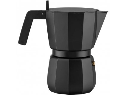 Espresso-percolator MOKA 300 ml, zwart, aluminium, Alessi