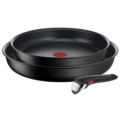 Pannenset INGENIO UNLIMITED L7638942, 3-delig, zwart, aluminium, Tefal