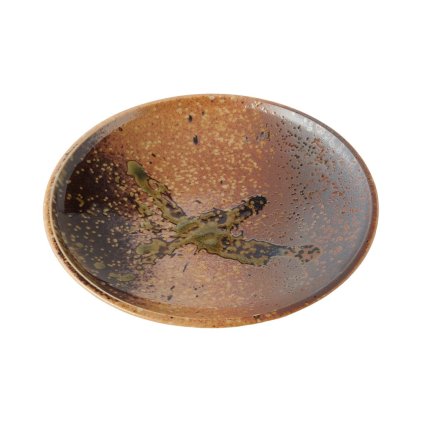 208828 predkrmovy talir wabi sabi 19 cm hneda keramika mij
