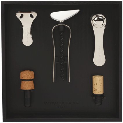 Wijnaccessoireset LE RÂTELIER À OUTILS DU VIN, 5-delig, L'Atelier du Vin
