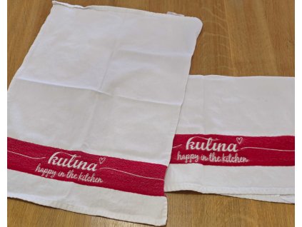 Geschenk - Theedoek, 50 x 70 cm, rood, Kulina