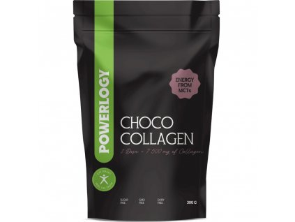 Collageen 300 g, cacao, poeder, Powerlogy
