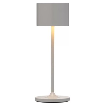 Draagbare tafellamp FAROL MINI 19,5 cm, LED, wit, satelietgrijs, Blomus