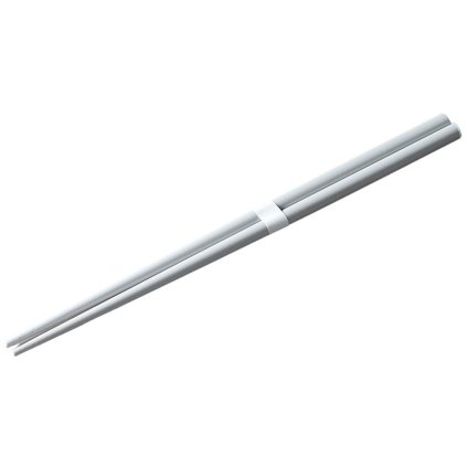 Eetstokjes 22,5 cm, grijs / wit, bamboe, MIJ
