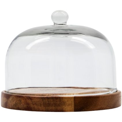 Serveerplank met stolp FROMAGE 13 cm, bruin, hout, Nicolas Vahé