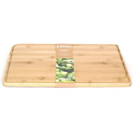 Snijplank NBA142 26 x 18 cm, bruin, bamboe, Pebbly