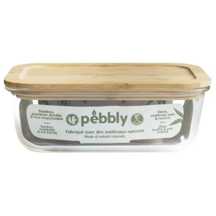 Vershoudbakje PKV-037 1,8 l, glas / bamboe, Pebbly