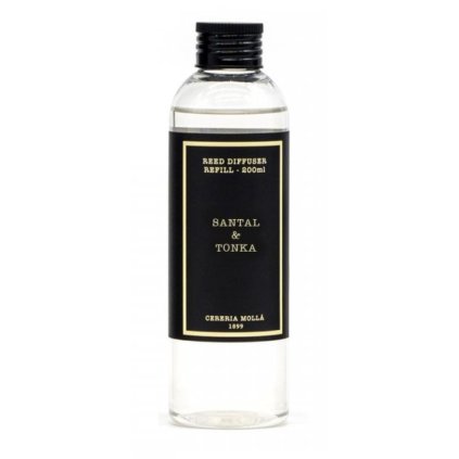 Navulling geurstokjes SANTAL & TONKA 200 ml, Cereria Mollá