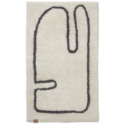 Badmat LAY 50 x 70 cm, wit, katoen, stevig LIVING