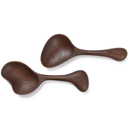 Slalepels OS 23 cm, set van 2 stuks, bruin, hout, ferm LIVING