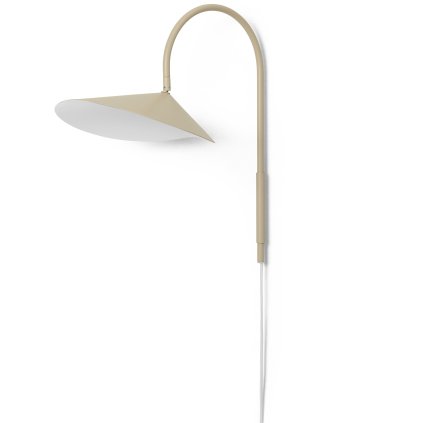 wandlamp ARUM 26 cm, kasjmier, aluminum, stevig LIVING