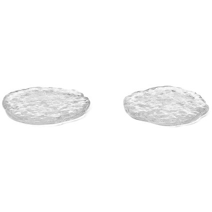 Onderzetter voor glazen MOMENTO 11 cm, set van 2 stuks, licht, glas, stevig LIVING