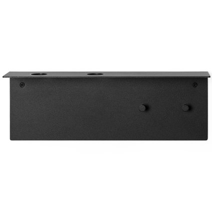 Badkamerplank DORA 35 cm, zwart, roestvrij staal, stevig LIVING