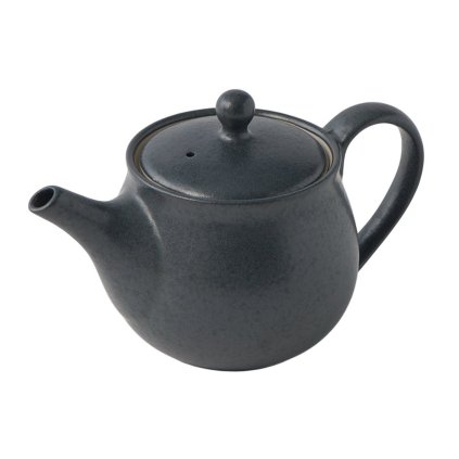 217139 cajova konvice s infuzerem 420 ml cerna keramika mij