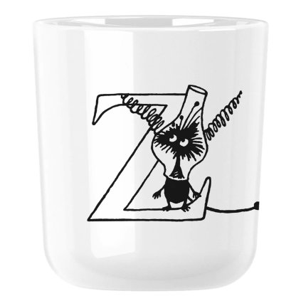 220400 plastovy hrnek moomin abc 200 ml pismeno z bila rig tig