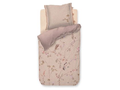 223107 6 jednoluzkove povleceni bamboo blossom 140 x 200 cm khaki bavlneny perkal pip studio