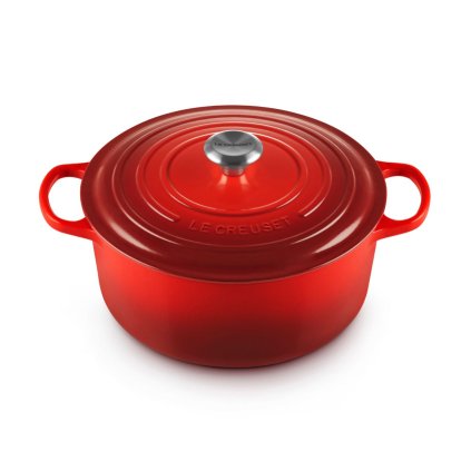 223509 kastrol signature 28 cm 6 7 l cerise litina le creuset