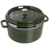 Lage braadpan COCOTTE 26 cm, met stoominzet, basilicum, gietijzer, Staub