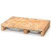 Snijplank 50 x 32,5 cm, met laden, bruin, hout, Continenta