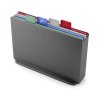 Snijplank (set) INDEX 30 x 20 cm, 4 stuks met houder, donkergrijs, Joseph Joseph